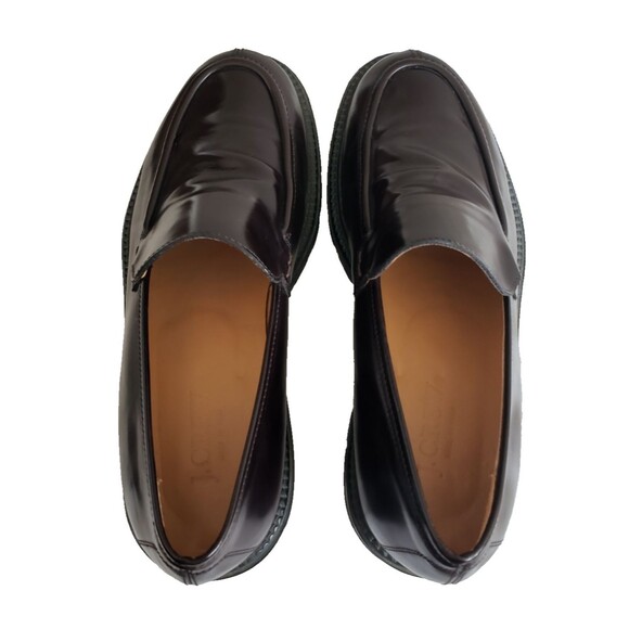 Men\'s Black Calf Leather J Crew Slip On Loafers Made in Italy Men\'s Size 12 main image 6